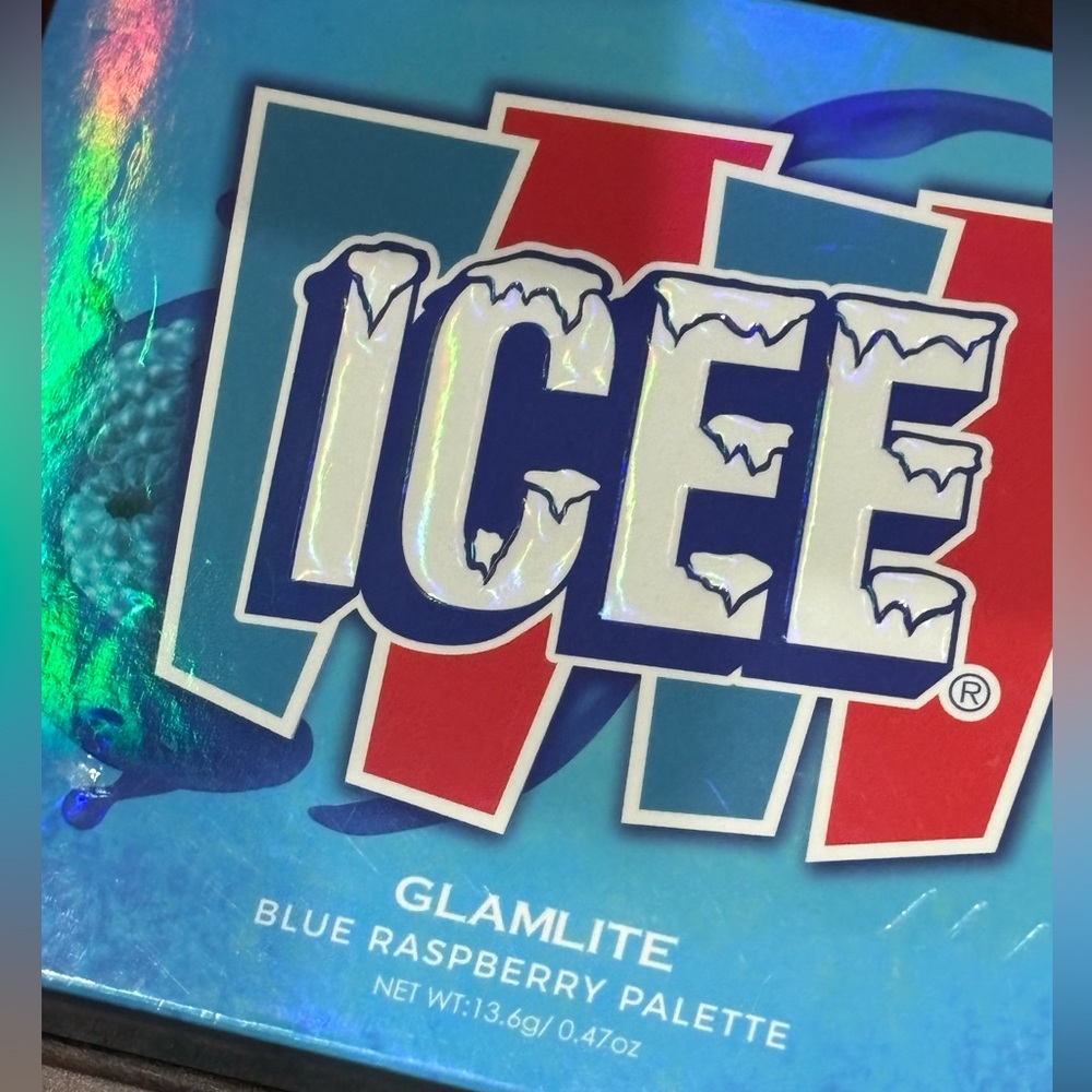 NEW - ICEE Γ GLAMLITE Blue Raspberry Eyeshadow Palette / Eye Color βοΈπ - Picture 5 of 5